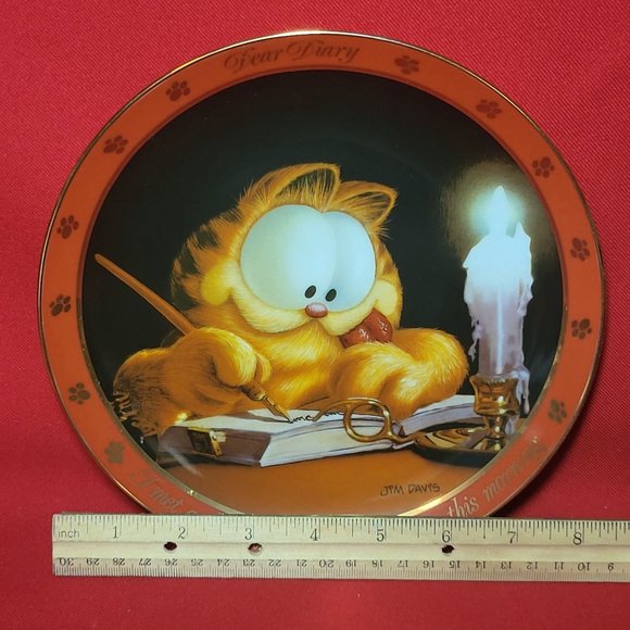 Garfield The Charming Cat Plate 1978 Dear Diary Series - Picture 7 of 12